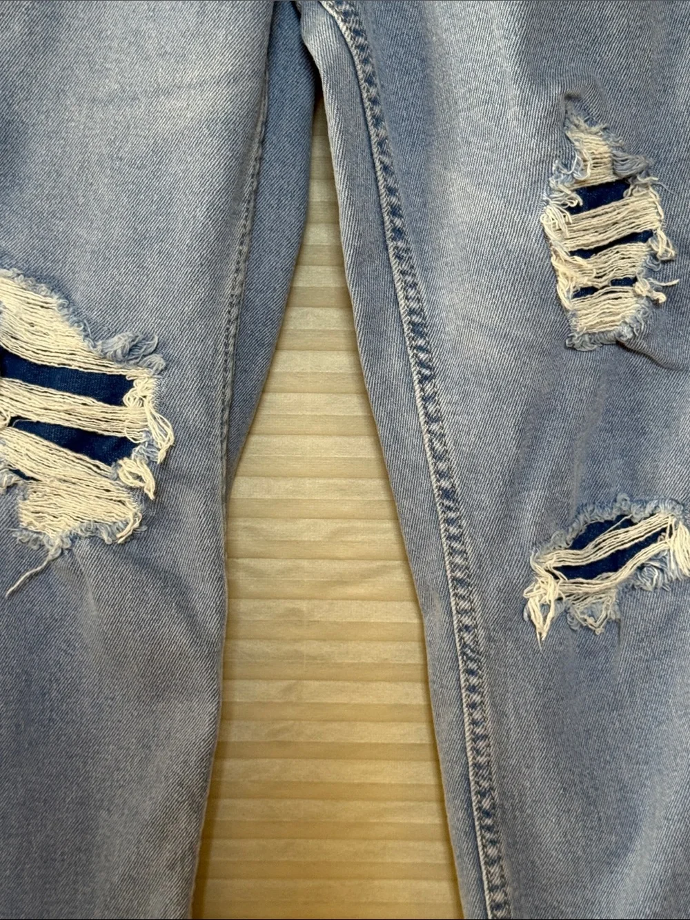 Justice Light Wash Ripped Skinny Jeans size 14 child